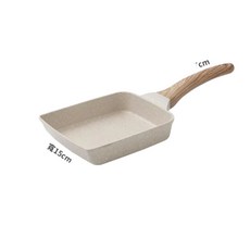 玉子燒煎鍋 淺米色 18cm 不沾平底鍋, 1個