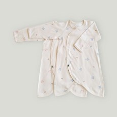 아이숲 신생아용 해피버드 60수 양면 배냇가운