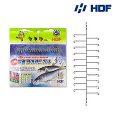 HDF 발광 전어 숭어 카드채비 20단 쥐치 자리돔 낚시 채비 세트 HA-1307, 1개