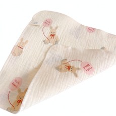 純棉嬰兒口水巾, 氣球兔, 1個