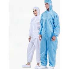 빅사이즈 방진복 8XL 전신 클린복 정전기 제전복 5XL 블루 원피스 프리 사이즈, 7XL 화이트 원피스