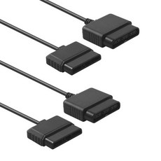 2개 세트 PS2 컨트롤러 연장 케이블 6피트/1.8미터 연장선 게임 콘솔용 USA, 2개 세트 PS2 컨트롤러 연장 케이블 6피트/1.8미