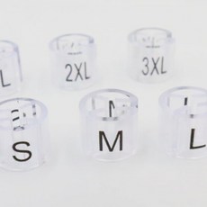 의류매장 사이즈표 옷걸이 투명 링, S, 1개, S