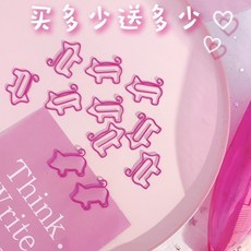 現 卡通小豬書籤 可愛創意粉色捲尾巴造型 軟萌學習用品 火烈鳥迴形針, 小豬豬,3送3【6個】