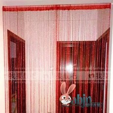 문발 커튼 출입문 창문 가림막 중국집 비즈커텐 엉킴방지, 브라이트레드