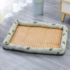 涼爽透氣 四季通用, 1個, 寵物涼蓆墊-酪梨,60*45cm