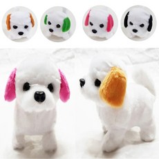 치와와 움직이는 강아지인형 동물인형 자율주행 반려견 강아지장난감 어린이선물, 브라운, 1개