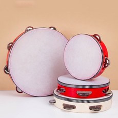 성인용 무용 탬버린 4-6in 무용 악기 공연소품 mam+958qa, 6in_레드
