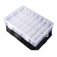 요비월드 사각 클리어 박스 24칸 보관박스 다용도수납함 부품보관함