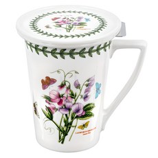 Portmeirion Botanic Garden 香豌豆附濾網馬克杯, 1套, 混合色