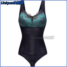 帶文胸排扣加強收腹連體塑身衣：收腰收副乳，緊身顯瘦，可調節束腰，塑造完美曲線