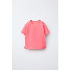 국내배송 자라 ZARA 플레인 티셔츠 - 네온 로즈핑크 970791