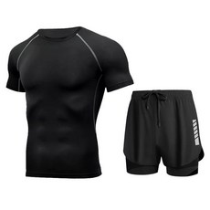 남자 수영복 래쉬가드 보드숏 반바지 비치웨어 상하의 세트