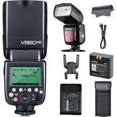 Godox V860II-C E-TTL 플래시 스피드라이트 라이트 HSS 1/8000s 2.4G 무선 GN60 리온 배터리 6D 50D 60D 1DX 580EX 5D Mark I, Godox V860II-C E-TTL 플래시 스피드라이