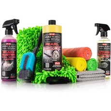 더 래그 컴퍼니 완전한 자동차 세차 키트 비누 휠 클리너 실내 세차제 장갑 및 패드 건조 타월 마이크로화이버 브러시 포함 10개 세트, 더 래그 컴퍼니 완전한 자동차 세차 키트 비누 휠 클리