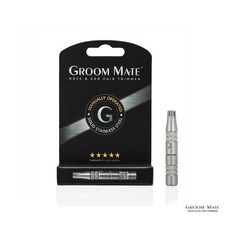 GOODFORIT 美國Groom Mate不鏽鋼鼻毛修剪器 免電池旋轉刀頭 安全舒適 方便攜帶, 1個, 不鏽鋼