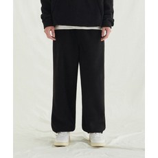 [국내 매장품] MELANGE MASTER 루즈 핏 플리스 라운지 스웨트 팬츠 [블랙] 144687