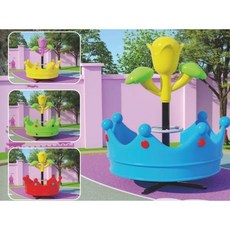회전 목마 유치원 의자 플라스틱 야외 장난감 놀이 보트, B.장식크라운스타일115x180, 1개