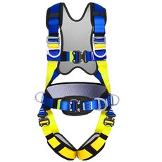 全身五點式安全帶 高空作業雙掛鉤電工保險安全繩套裝 國標認證, 五點式安全帶【護肩護腰護腿】, 1個