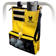 스컬독 골프 카트 파우치 카트걸이 가방 걸이형 소지품 가방 캐디용품 사이즈업, 노랑색, 1개