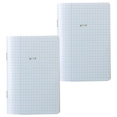 잇쇼니 노트 A6 그리드, 화이트, 2개