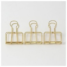 문구존 철제 더블 클립 3개입(5cm) (골드) 사무용품 문서고정, 문구존 철제 더블 클립 3개입(5cm) (골드) 사무용