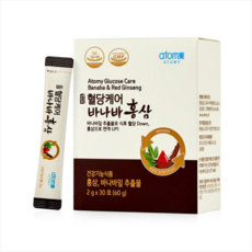 애터미 혈당케어 바나바 홍삼, 1개, 60g