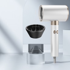 PYHO 최고급형 음이온 드라이기 저소음 고출력 2200w, 흰색