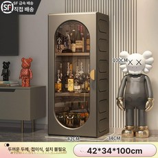 위스키 진열장 와인렉 벽걸이 술 보관함 우드 선반 고급형 대용량형 고강도형, 3칸 프리미엄 그레이