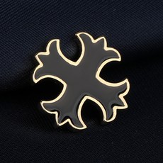 時尚水晶胸針領針男士西服胸花西裝胸章個性潮流徽章配飾禮盒裝十字架金色胸針領針【銅材質/合金