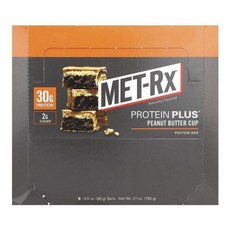 MET-Rx 메트 알엑스 프로틴 플러스 바 땅콩버터 컵 9p 765g, 1개