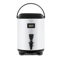 업소용 보온통 보냉통 국통 물통 6L 스테인레스 10L 식당, 10L 블랙화이트 원형 304