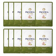 퍼시피카튜나 황다랑어 엑스트라버진 올리브유 참치 파우치 90g, 10개