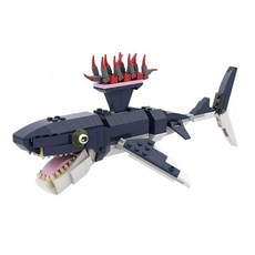 심해 바다 생물 샤크 상어 시리즈 조립 호환 빌딩 블록, 1개, 스파크 상어 292PCS