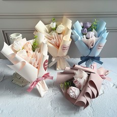 미니 라넌 조화 꽃다발 추모꽃 성묘 부케 납골당 봉안당 꾸미기, 연핑