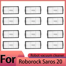 Qriginal Roborock Saros 20 로봇 진공 청소기 액세서리 메인 브러시 사이드 HEPA 필터 천 먼지 봉투 예비, 10 HEPA Filters 12