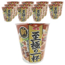 明星食品 極致一杯 豬肉鮮味味噌拉麵 66g, 12個