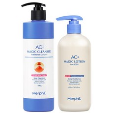 메르필 바디여드름 개선! AC+바디워시 500g & AC+매직바디로션 400ml SET, 1세트