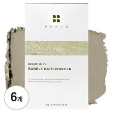 릴리프 머드 버블 거품 입욕제 파우더타입 라벤더향, 50g, 6개