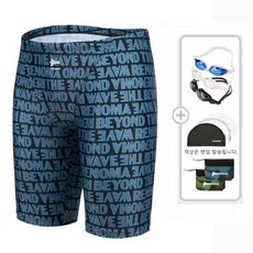 수영복 폴리백 남성 레터링 4부 수영복4종세트 블랙 RNMS2E803BKSET