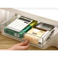 부착식 슬라이딩 히든 서랍 책상 정리함 수납함 대형 eso*35136Te, 블랙