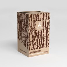 캠핑용 두번구운 라오스 마이띠유 비장탄 100% 캠핑숯, 3kg, 1개