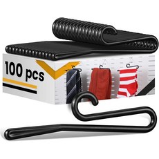 더블필 100개 플라스틱 양말 행거 3.5인치 디스플레이 후크 긴 논슬립 소매 클립 부티크 품 가게 차고 판매 및 공급업체 쇼 블랙