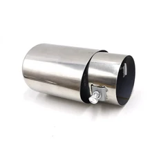 범용 자동차 배기 머플러 테일 파이프 엘보 스트레이트 수정 라이너 팁, 1개