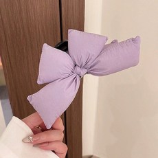 입체 대형 패딩 리본 집게핀 유니크 왕리본 헤어핀 머리핀