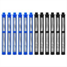 계약자 II 및 FTX II의 경우 Airless Spraygun Filter 287033 및 287032 Latex 100 Mesh 및 Latex 60 Mesh, 12pcs, 블루 &amp; 블랙