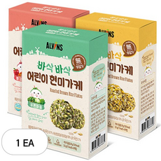 엘빈즈 바삭바삭 어린이 현미가케 세트, 빨강마을 + 노랑마을 + 푸른마을, 84g, 1세트