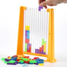 테트리스 놀이 블록 쌓기 문제풀이 어린이 두뇌발달 IQ발달 보드게임 퍼즐 교구, 1개