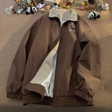 TIMEPURE 커플룩 아우터 가을 빈티지 아메카지 워크웨어 자켓 오버사이즈 핏방수 기능 유니섹스 스타일