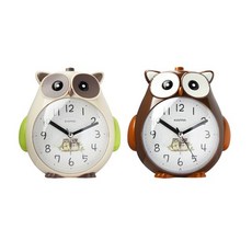 멜로디 부엉이 저소음 알람시계 T916, [색상], 아이보리